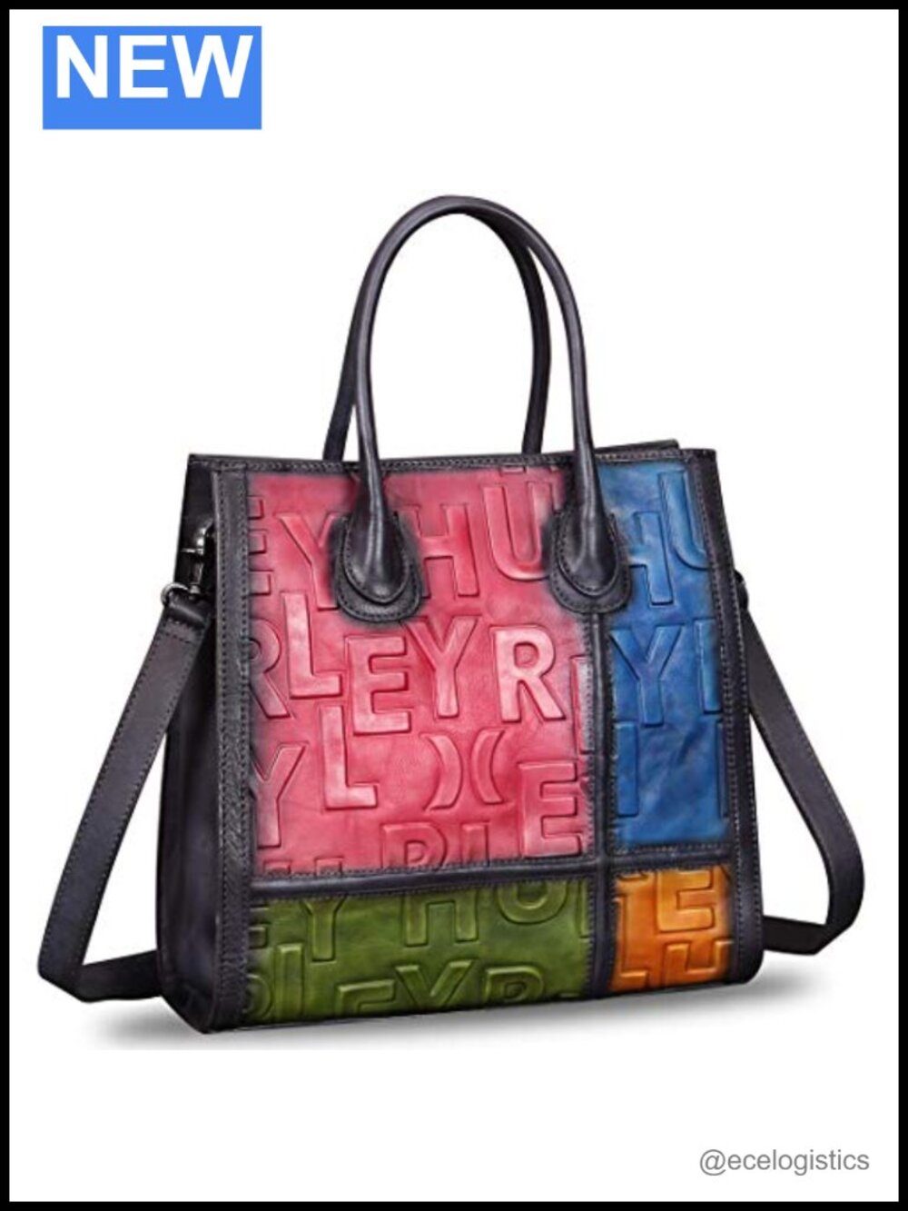 Genuine Leather Tote Satchel Purse for Women Vintage Retro 3D Embossing Top
